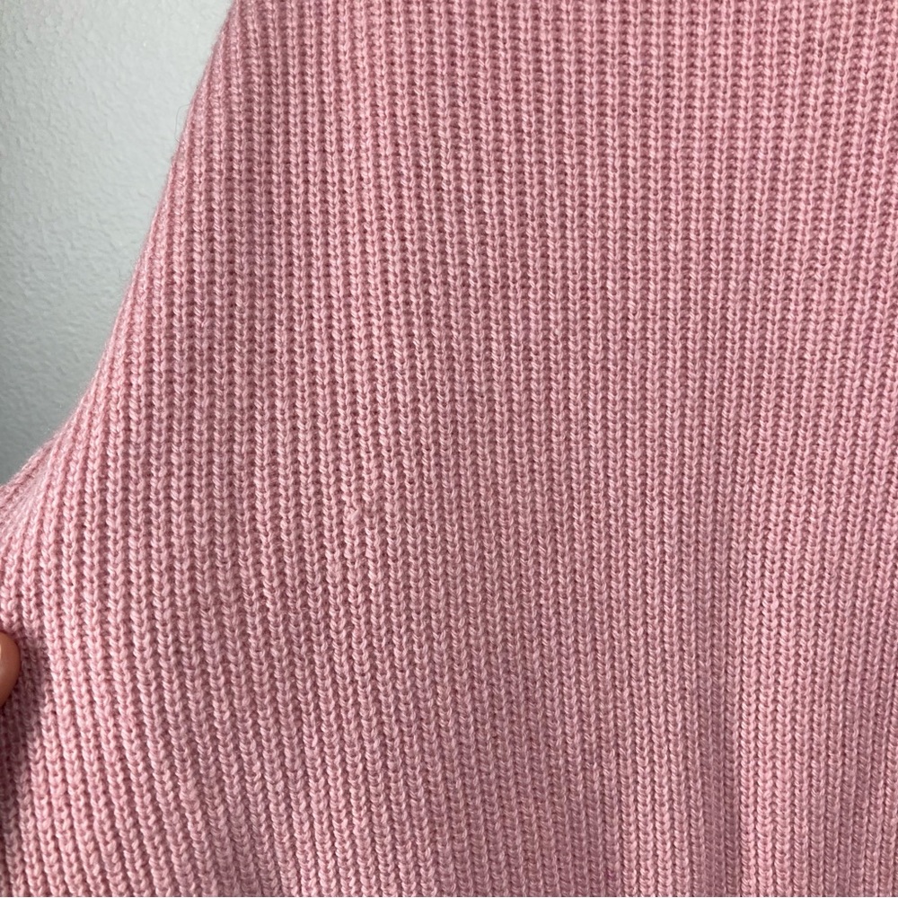 Lucky Brand Cold Shoulder Pullover Wool Sweater XS pink Boho - Picture 15 of 16